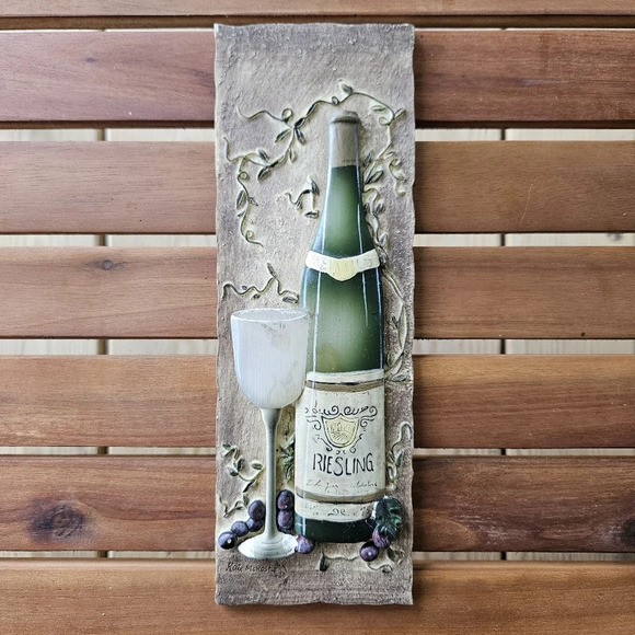 Kate McRostie 3D Riesling Wine Wall Decor - Picture 1 of 5